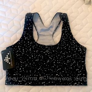 NWT Activewear Black Sport Bra One Size